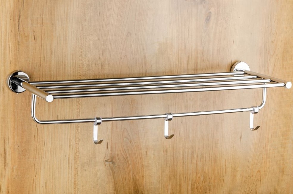 Lotus LC-201 Towel Rack Bathroom Accessory for Home, Hotel and Apartment Washrooms, Elegant and Practical Utility Rack for Organized Everyday Use, Storage, Decor and Value